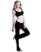 HDE Women's Fold Over Waist Yoga Lounge Pants Flare Leg Workout Leggings (Black, Small)