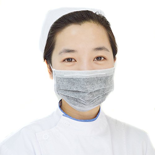 Sealike 50 Pcs Disposable Four Layer Activated Carbon Filter Face Masks with Stylus