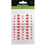 Eyelet Outlet 48 Enamel Heart, Pink