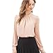 FAPIZI ♥ Women Blouse Women Summer Fold Casual Chiffon Long Sleeve Shirt Tops Blouse (M, Pink)