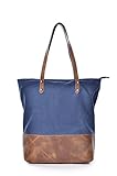 Gootium 41232 Canvas Full Grain Leather Shoulder Handbag