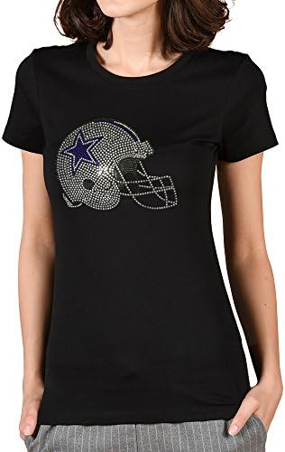 TeezCrew Bling Crystal Slim Fit Cowboys Apparel Cowboy Shirts for Women Large