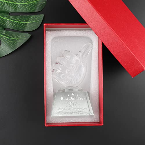 PRSTENLY Fathers Day Dad Gifts from Daughter Son, Dad Birthday Gifts for Men Crystal Ornaments Gift for Dads from Kids, Fathers Day for Dads Gift for Birthday Daddy Present Christmas