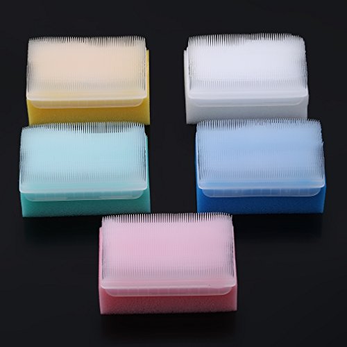 Dolland 5 Pcs Colorful Sensory Brushes Kids Early Education Touch Massage Brush Tactile Brush Wash Bath Sponge Scrub Bristle Brush - Thumbnail 3