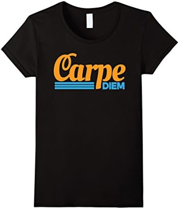 Womens Carpe Diem Seize The Day Inspirational T-Shirt Large Black