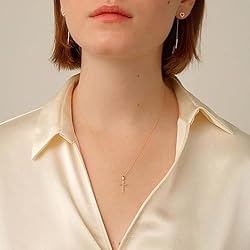 ASCOMY Cross Necklace for Women | 14K Gold Plated