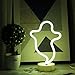 LUCUNSTAR Halloween Ghost Neon Signs LED Neon Night Light with Base Holder Table Decor for Kids Room Halloween Party Decorations(White Ghost)