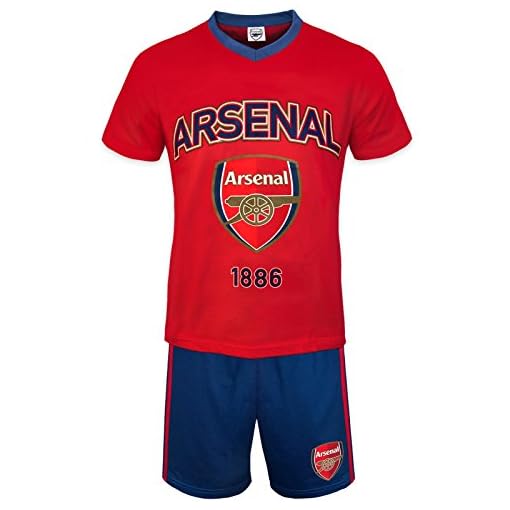 Arsenal-FC-Official-Soccer-Gift-Mens-Loungewear-Short-Pajamas-Red-Large