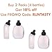 Runtasty 10 oz BPA-Free Water Bottles – 2-Pack Replacement Winner’s Hydration Belt, Push-Pull Caps, Spill-Proof Design, Fully Compatible with Most Hydration Belts for Running, Hiking & Cycling