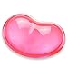 HaloVa Keyboard Wrist Rest Pad, Soft Silicone Heart-shaped Translucence Cool Hand Pillow, Mouse Wrist Rest Support for Office, Computer, Laptop, & Mac, Pink