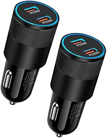 60W USB C Car Charger, Pack AILKIN USB C Cigarette Lighter
