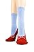Foot Traffic Women's Non-Skid Red Ruby Slippers/Blue Slipper Socks (Shoe Size 4-10)