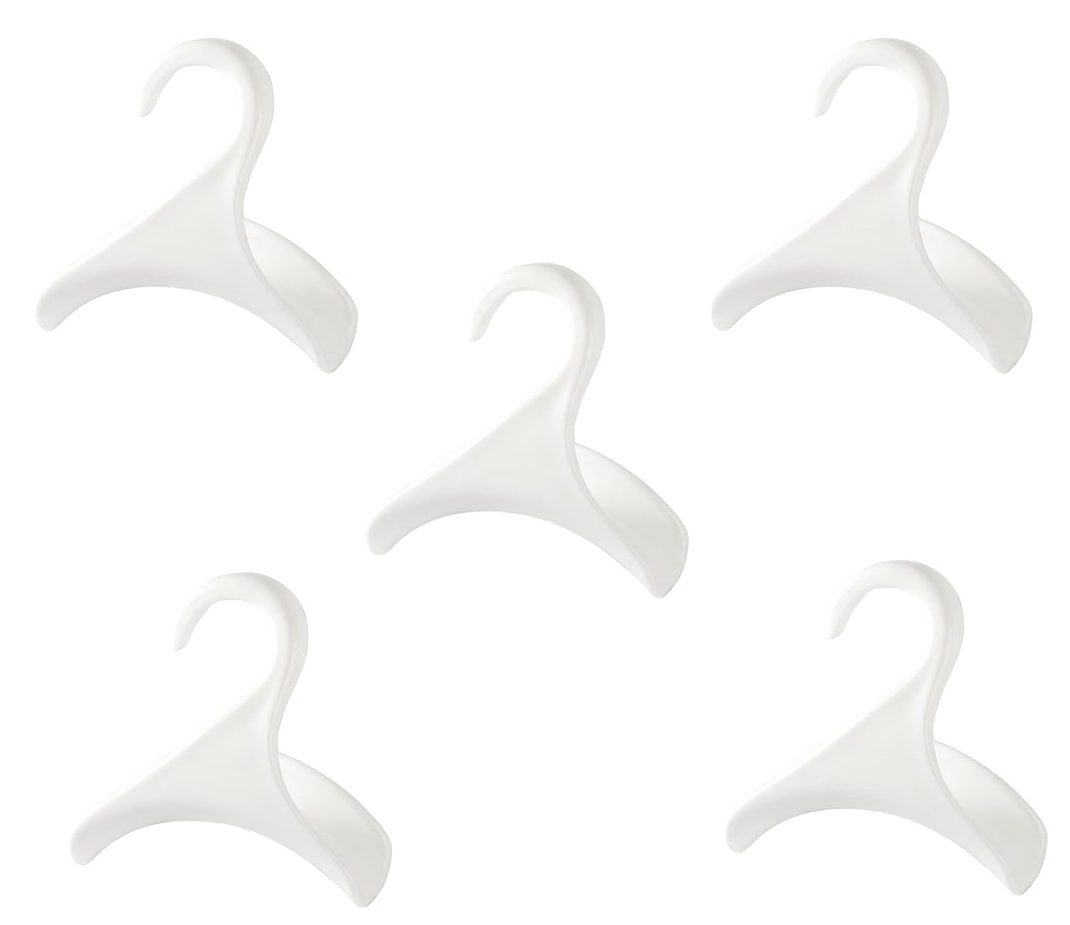 Yowlens 5-Piece Purse Handbag Hanger Hooks Closet Organizer, Acrylic Bag Hanger Hooks, White