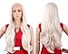 Tripal Hairs Platinum Blonde Wig Heat Resistant Synthetic Lace Front Wigs Natural Wavy 60# Color 24 Inches
