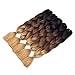 28 Inch Pre Stretched Braiding Hair 7 Packs Easy Crochet Braid Hair, Hot Water Setting Professional Soft Yaki Texture Ombre Braiding Hair Extensions