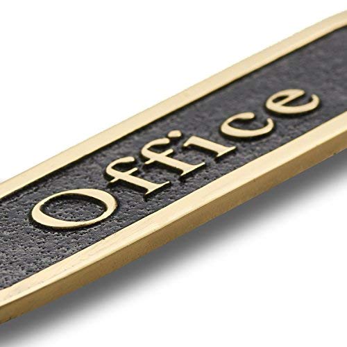 Office Brass Door Sign. Traditional Style Home DÃ©cor Wall Plaque Handmade by The Metal Foundry UK.