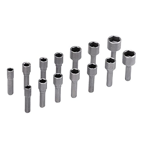 Ginode Magnetic Drill Bit Extension + Socket Adapter Impact Hex Shank Drill Bits Bar Set, Hex Nut Driver Master Kit for Quicker Change Chuck - Thumbnail 2