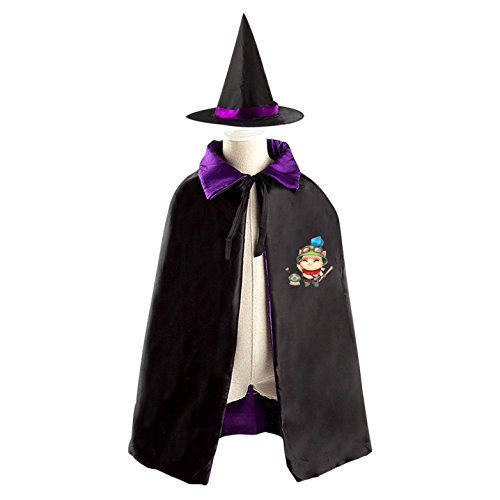 Halloween Costumes Kid Cape LOL hero League of Legends Teemo Children's Cloak with Hat Christmas