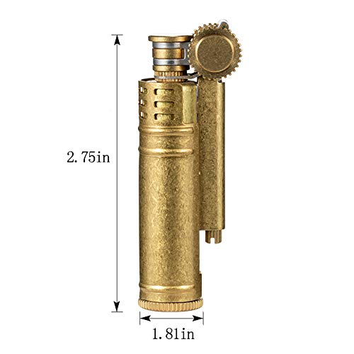 Trench Copper Lighter Kerosene Lighter Vintage Flint Wheel Lighter