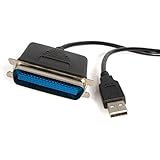 StarTech.com 10-Feet USB to Parallel Printer Adapter ICUSB128410 (Black)