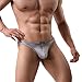 MuscleMate Premium Men's Thong Underwear, No Visible Lines, Men's Thong G-String Underpants, (S, Grey)