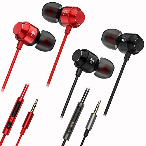2 Packs Magnetic Earbud Headphones Volume Control