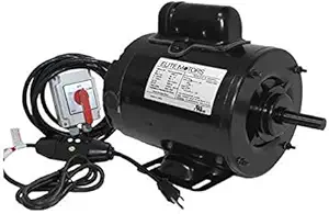 Elite 1 1/2 HP Painted 56 Frame Boat Lift Motor - Maintained Switch / 110v / Dual Belt Pulley / 16 ft. Control Cable
