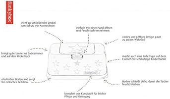 Funkybox Caja Toallitas con Estrella Blanca Naranja/Blanco: Amazon.es: Bebé