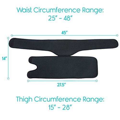 Groin Wrap by Vive - Groin Strain Pain Support for Hip Injury & Sciatica - Compression Recovery Thigh Wrap for Sciatic Nerve Pain - Neoprene Hernia, Pulled Groin, Quad Hamstring Brace for Men & Women