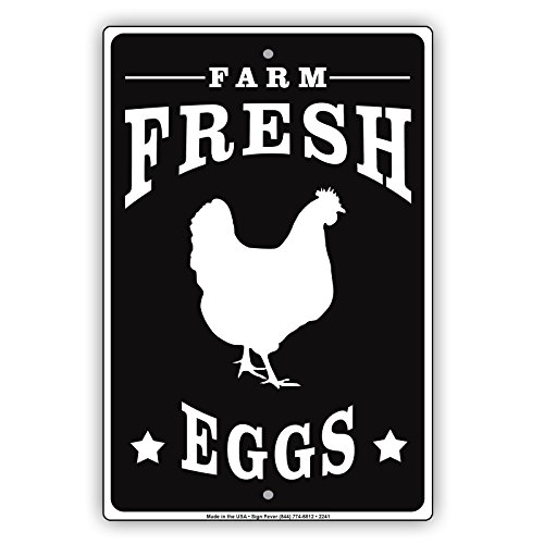 Farm Fresh Eggs Sold Here Aluminum Metal Sign Chicken Farmers Market 8