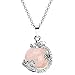 JEWELRIESHOP Dragon Necklace Chakra Reiki Healing Crystal Pendant Gemstone Necklace for Women Men