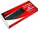iMBAPrice USB Backlit Blue LED Multimedia Keyboard, Piano Black (iMBA-SBL-BKB)