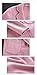 Miya Women's Faux Leather Jacket Quilted Bomber Jacket Short Coat Pink Large
