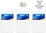 Avery Removable Writable Rectangular Labels, 1 x 3 Inch, White -  Pack of 3 (6728)