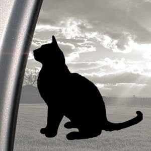 Burmese Cat Black Decal Car Truck Bumper Window Sticker