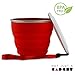 Collapsible Travel Cup - 100% Food-grade Silicone Mug for Camping and Hiking, Red- by Not Just A Gadget