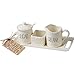 Mud Pie Bistro Cream & Sugar Set, White