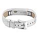 AK Bands for Fitbit Alta / Fitbit Alta HR 2017, Adjustable Comfortable Fitbit Alta / Fitbit Alta HR Accessories Leather Wristband for Fitbit Alta HR 2017 / Fitbit Alta Bands (silver)