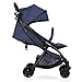 Beberoad R2 Ultra Compact Lightweight Travel Folding Baby Newborn Stroller with Waterproof Canopy and All Wheels Suspension, Jeans Blue
