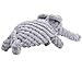 EXPAWLORER Cotton Dental Teaser Puppy Pet Chew Rope Toys for Small Dog Biting 11-inch,Elephant