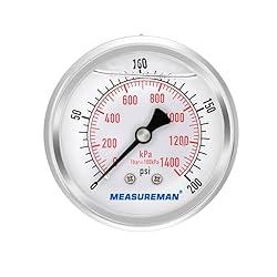 MEASUREMAN 2-1/2inch Dial Size, Glycerin Filled