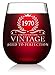 50th Birthday Gifts for Women and Men Turning 50 Years Old - 15 oz. Vintage 1970 Wine Glass - Funny Fiftieth Gift Ideas, Party Decorations and Supplies for Him or Her, Husband, Wife, Mom, Dad