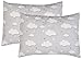 Toddler Pillowcase, 2 pack- Premium Cotton Flannel, SOFT & BREATHABLE, toddler pillowcase 13x18, Clouds