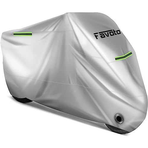 Favoto Motorcycle Cover Waterproof Outoor Universal Heavy Duty