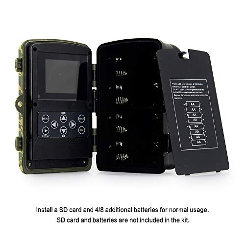 Asiwo Wildkamera, 16MP 1080P Outdoor Überwachungskamera mit Bewegungsmelder 120° Weitwinkel Nachtsicht 20m mit P65… – Bild 4