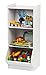IRIS USA KSB-3WHT 3-Tier Storage Organizer Shelf with Foot Board, 3 Shelves, White
