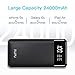 Power Bank Portable Charger 2 USB Outputs 24000mAh High Capacity Charge External Battery Pack with LCD Display, Compatible with Smart Phones,Android Phone,Tablet and More