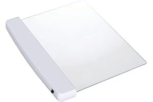 Flat Book Lights for Reading at Night, 6.7x5.7'' Clear LED Book Page Light, Wireless Bookmark Light Illuminator Panel