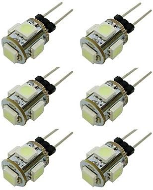 6pcs 1W 80lm G4 LED Bi-pin Lights T 5 LED Beads SMD 5050 Warm White Cold White Green Yellow Blue Red 12V, Green [Energy Class A++]