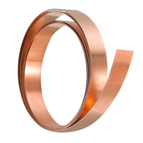 JDJUBOA 1 Meter Copper Thin Foil Roll, 0.07×40Mm-0.07×70Mm Pure Cooper Metal Sheet Suitable for Building Decoration(0.07x70x1000mm)